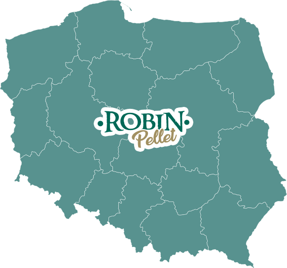 mapa Polski z logo Robin Pellet